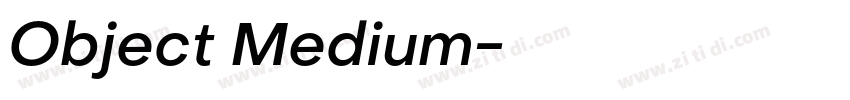 Object Medium字体转换